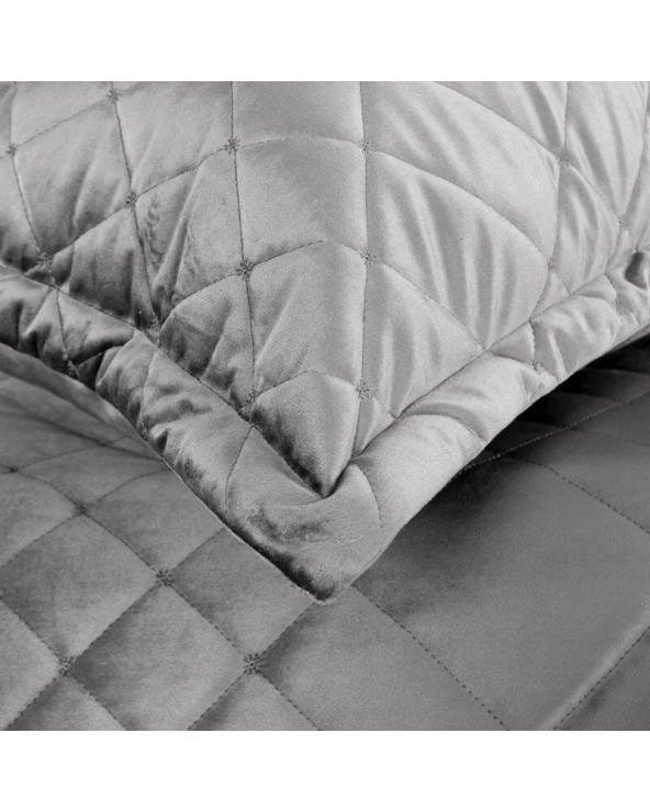 Narzuta velvet 220x240 Ria 6 srebrna Eurofirany