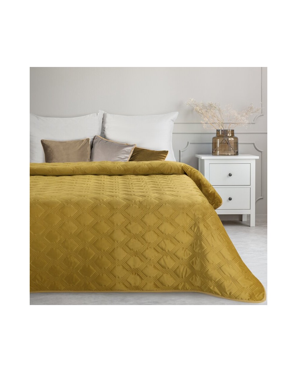 Narzuta velvet 170x210 Sofia 5 miodowa Eurofirany