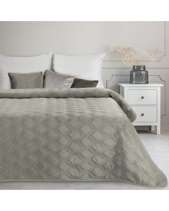 Narzuta velvet 200x220 Sofia 5 srebrna Eurofirany