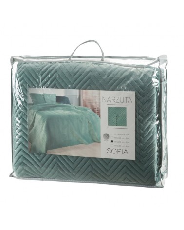 Narzuta velvet 170x210 Sofia 5 miętowa Eurofirany