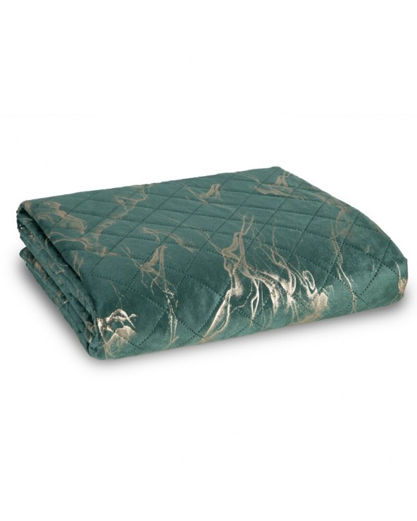 Narzuta velvet 170x210 Luiz 6 ciemnozielona/złota Eurofirany