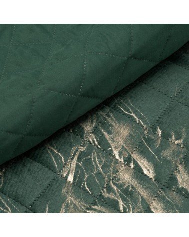 Narzuta velvet 170x210 Luiz 6 ciemnozielona/złota Eurofirany