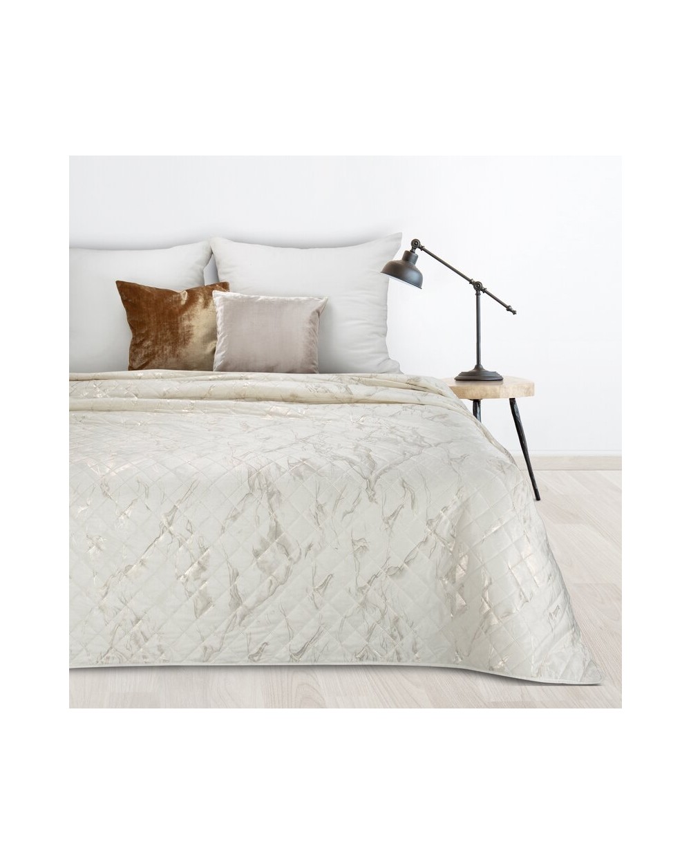 Narzuta velvet 170x210 Luiz 6 kremowa/złota Eurofirany