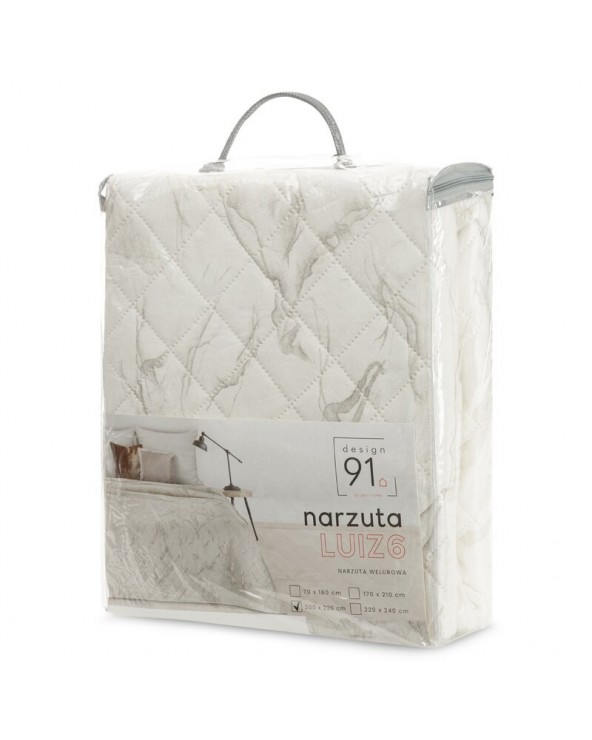 Narzuta velvet 170x210 Luiz 6 kremowa/złota Eurofirany