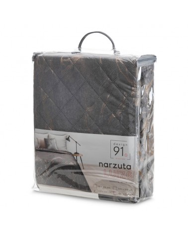 Narzuta velvet 170x210 Luiz 6 stalowa/złota Eurofirany
