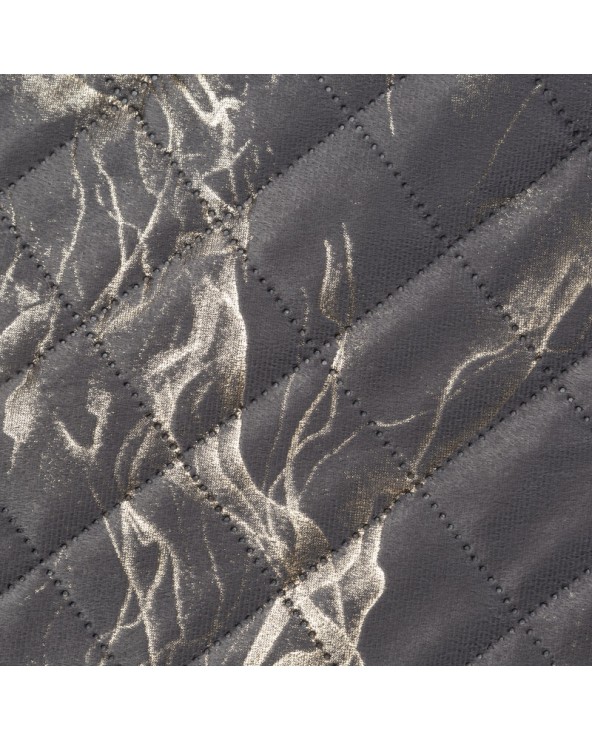 Narzuta velvet 170x210 Luiz 6 stalowa/złota Eurofirany Narzuta velvet 170x210 Luiz 6 stalowa/złota Eurofirany