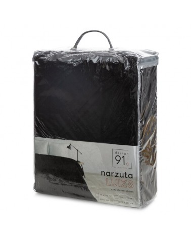 Narzuta velvet 200x220 Luiz 8 czarna Eurofirany