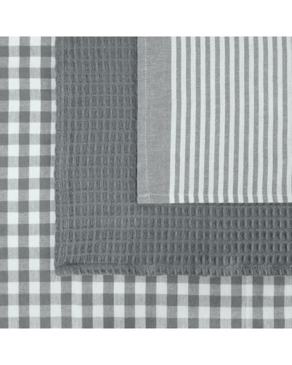 Komplet ściereczek kuchennych 50x70 x3 szt Lucy srebrny Eurofirany