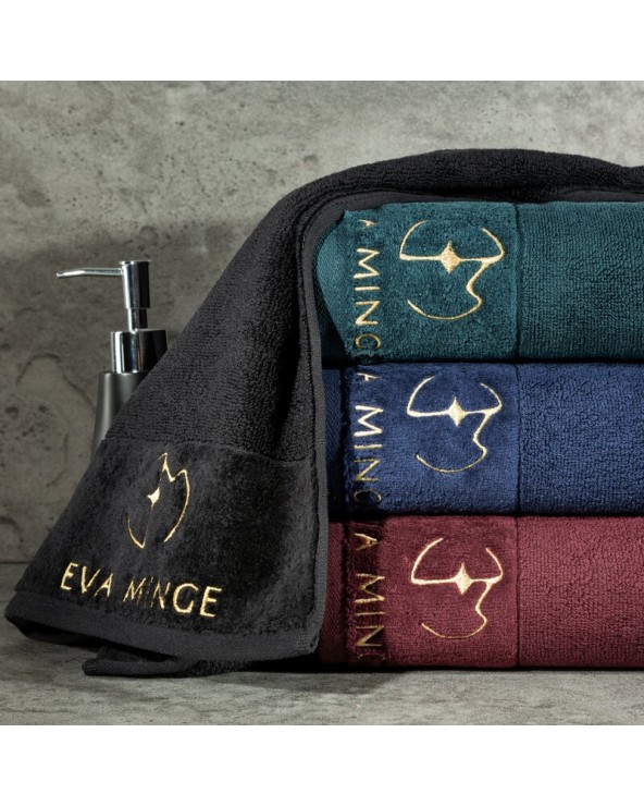 Ręcznik bawełna 70x140 Gaja czarny Eurofirany