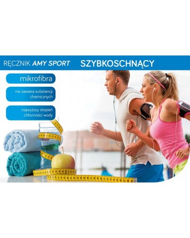 Ręcznik mikrofibra 70x140 Amy srebrny Eurofirany