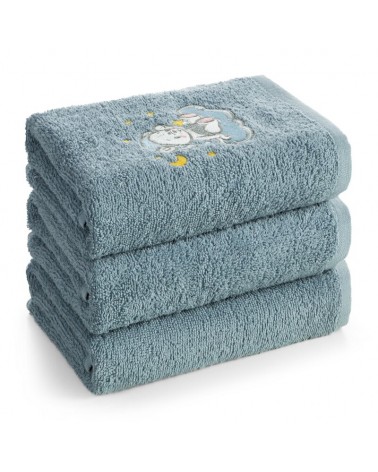Okrycie kąpielowe bawełniane 100x100 Baby 75 niebieskie Eurofirany