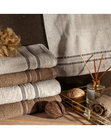 Ręcznik bawełna 70x140 Dina ciemnobeżowy Eurofirany