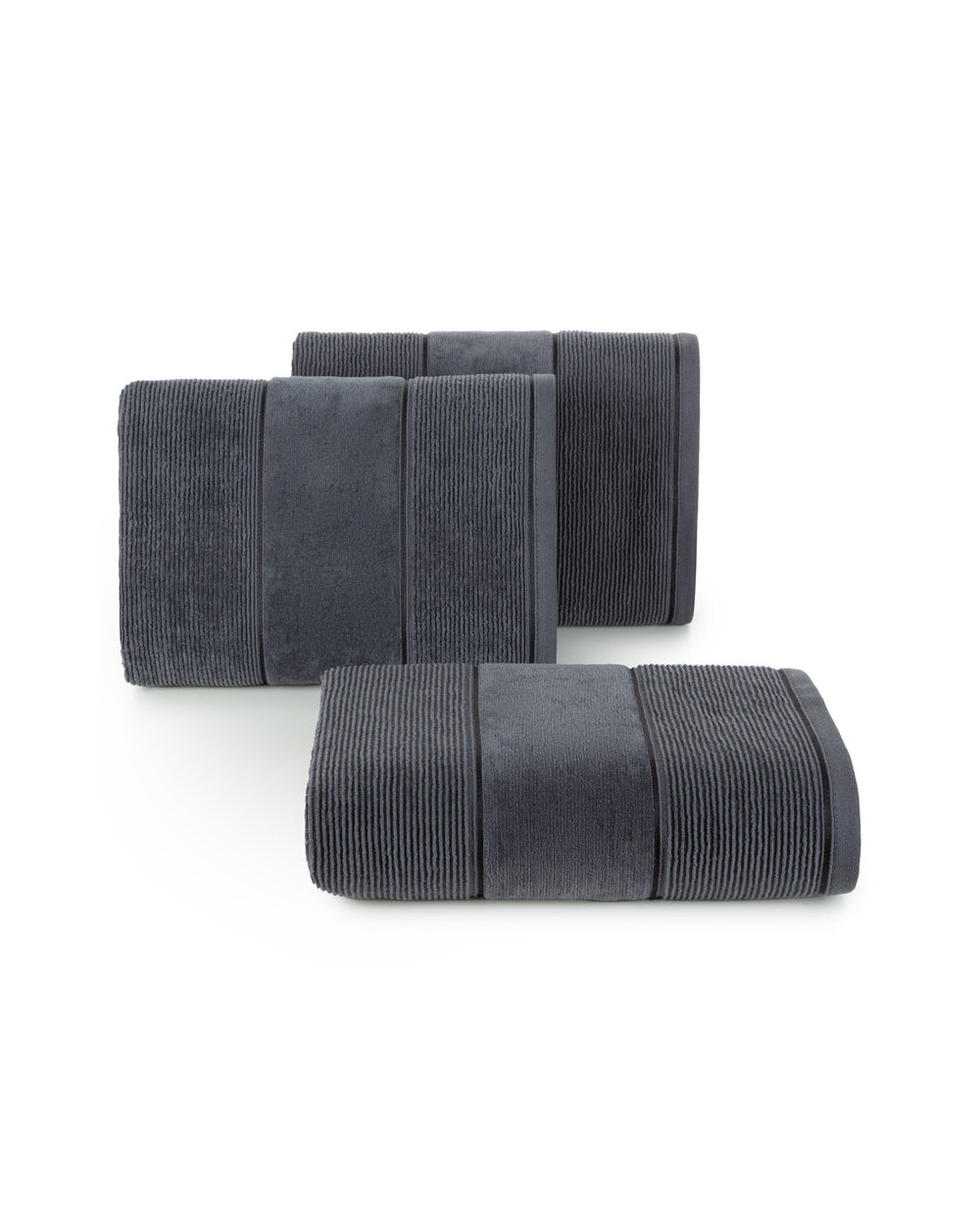 Ręcznik bawełna 70x140 Emma stalowy Eurofirany