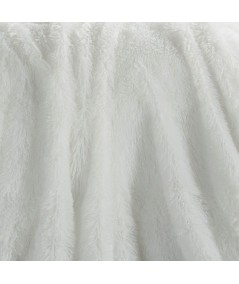 Koc futrzany narzuta Tiffany 150x200 biały