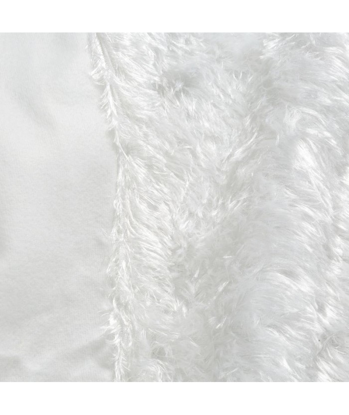 Koc futrzany narzuta Mavis 150x200 biały