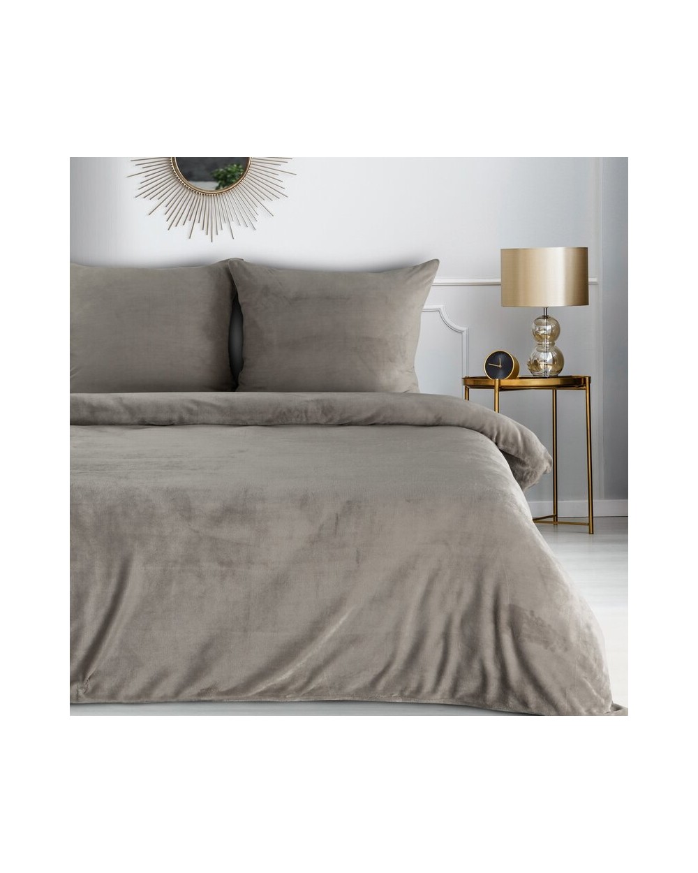 Pościel polarowa 200x220 + 2x70x80 Flano 2 beżowa Eurofirany