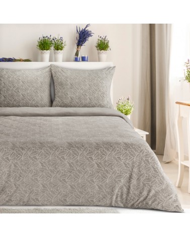 Pościel polarowa 200x220 + 2x70x80 Flano 3 beżowa/biała Eurofirany