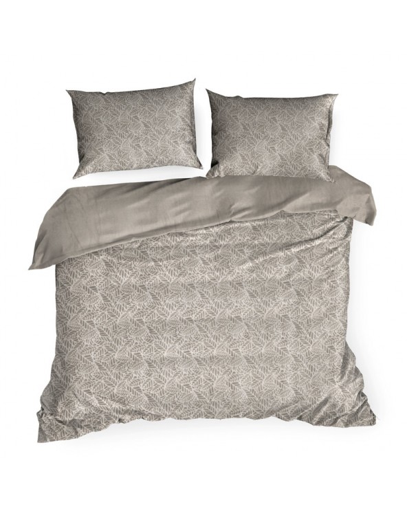 Pościel polarowa 200x220 + 2x70x80 Flano 3 beżowa/biała Eurofirany