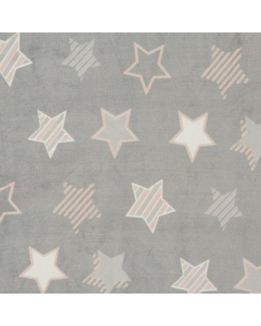 Pościel polarowa 200x220 + 2x70x80 Flano 4 srebrna/biała Eurofirany