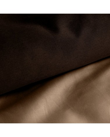 Pościel satyna bawełniana 140x200 + 1x70x80 Lunara brązowa/jasnobrązowa Eurofirany