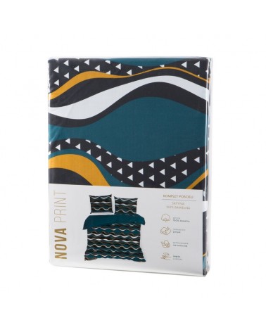 Pościel satyna bawełna 140x200 + 1x70x80 Nika 50 Eurofirany