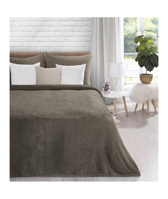 Koc futrzany narzuta Oliver 150x200 brązowy