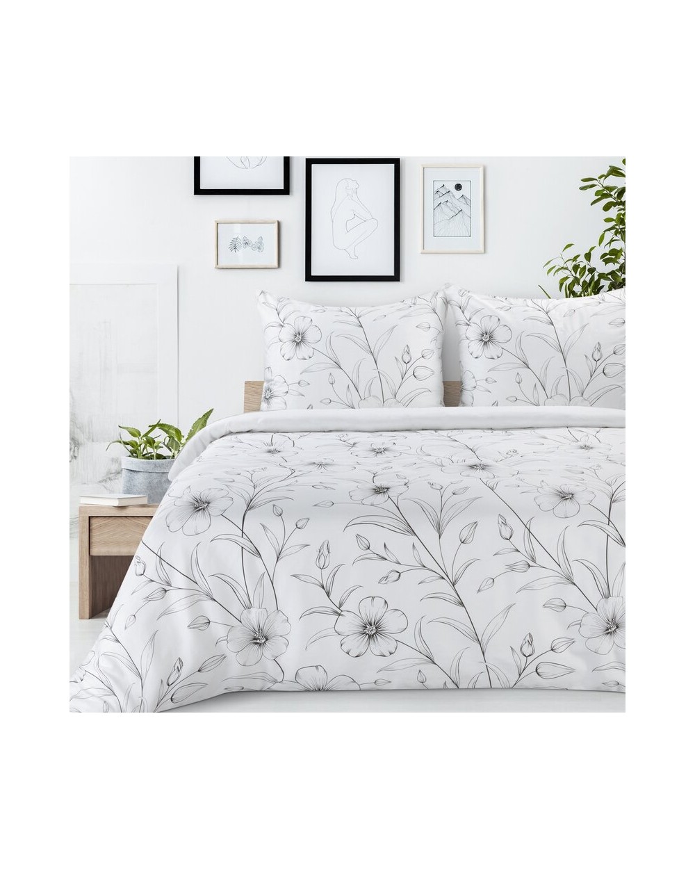 Pościel satyna bawełniana 200x220 + 2x70x80 Spring 64 Eurofirany