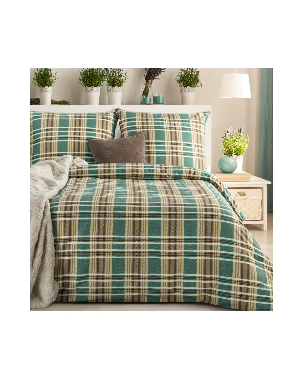 Pościel satyna bawełniana 160x200 + 2x70x80 Spring 65 Eurofirany