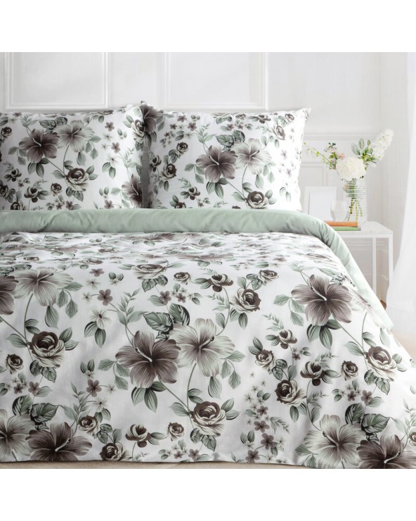 Pościel satyna bawełniana 140x200 + 1x70x80 Spring 67 Eurofirany