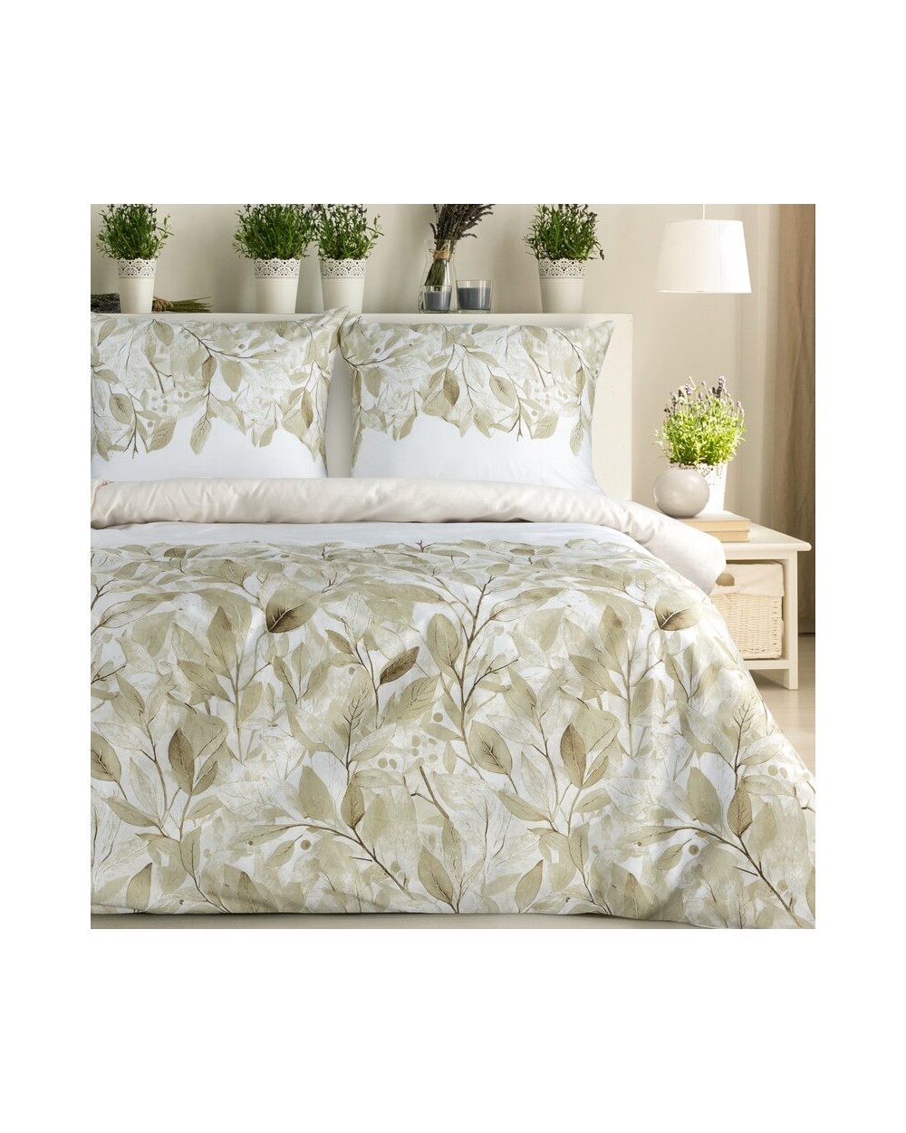 Pościel satyna bawełniana 200x220 + 2x70x80 Spring 70 Eurofirany