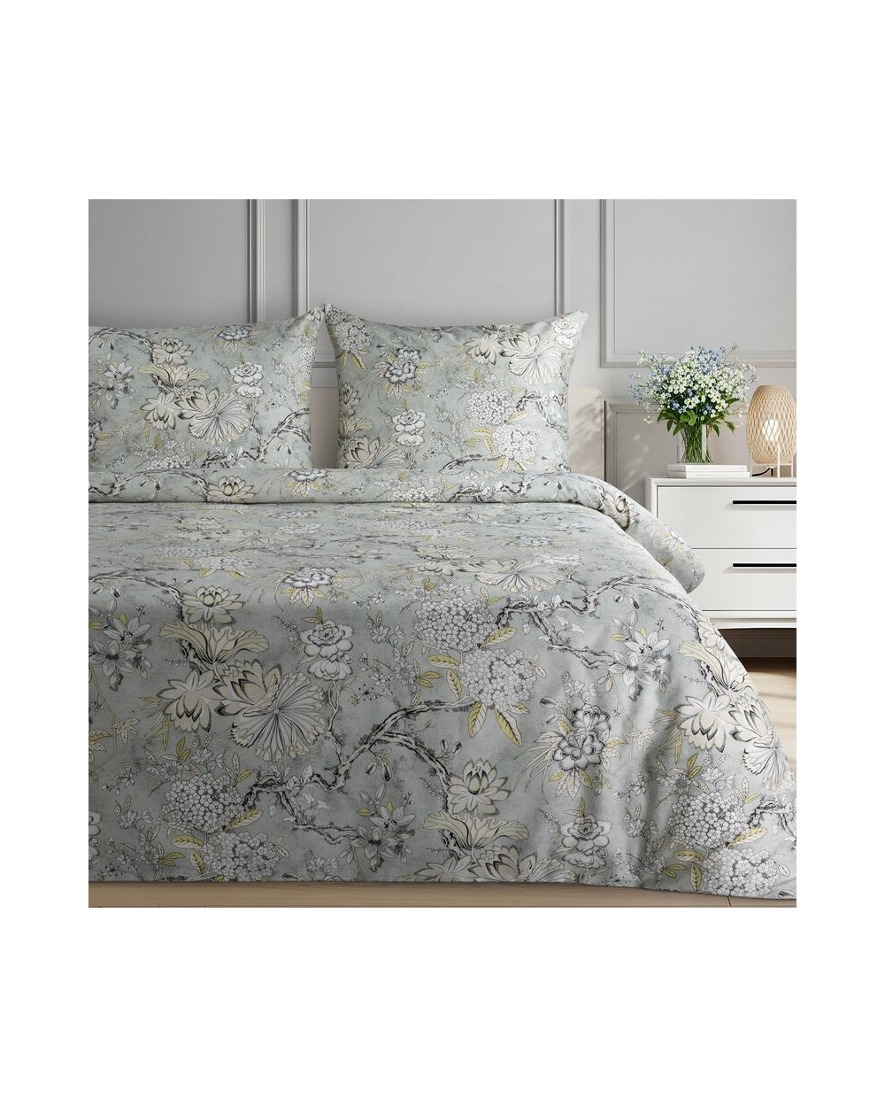 Pościel satyna bawełniana 200x220 + 2x70x80 Spring 72 Eurofirany