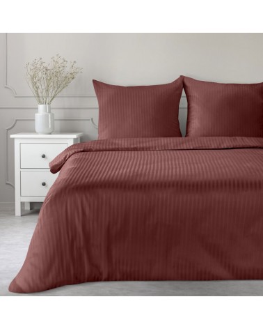Pościel adamaszek 140x200 + 1x70x80 Vera burgundowa Eurofirany