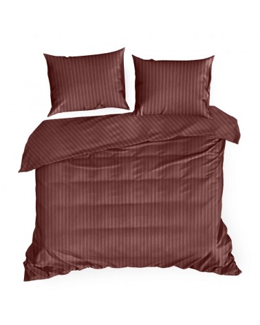 Pościel adamaszek 160x200 + 2x70x80 Vera burgundowa Eurofirany