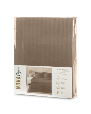 Pościel adamaszek 160x200 + 2x70x80 Vera terracotta Eurofirany