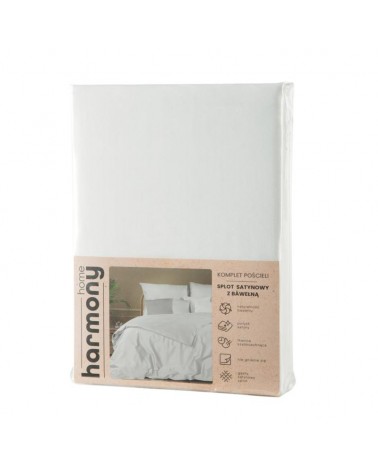 Pościel polycotton 160x200 + 2x70x80 Harmony biała Eurofirany
