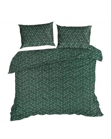Pościel bawełna 200x220 + 2x70x80 Ada 4C zielona Eurofirany