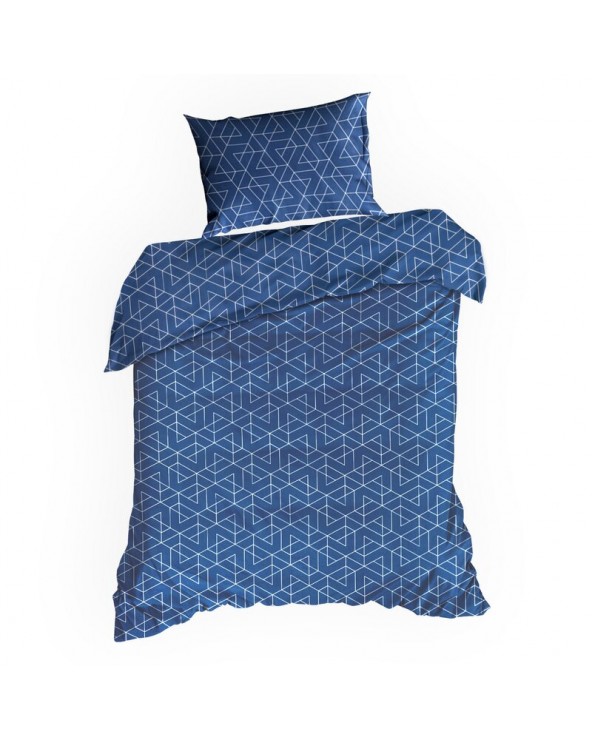 Pościel bawełna 200x220 + 2x70x80 Ada 4D granatowa Eurofirany