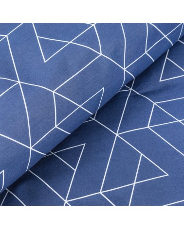 Pościel bawełna 200x220 + 2x70x80 Ada 4D granatowa Eurofirany