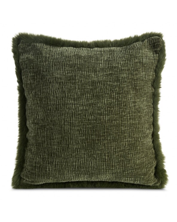 Poszewka szenil 45x45 Blanca oliwkowa Eurofirany