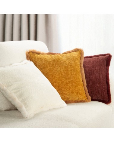 Poszewka szenil 45x45 Blanca bordowa Eurofirany