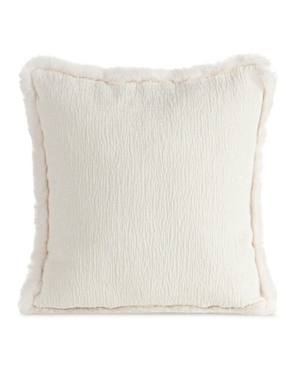 Poszewka szenil 45x45 Blanca kremowa Eurofirany