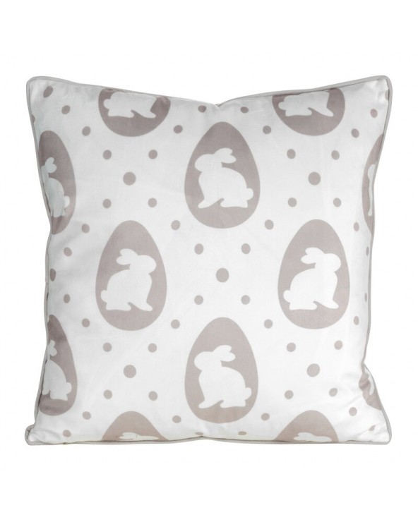 Poszewka wielkanocna 45x45 Wiosna 3 beżowa/biała Eurofirany