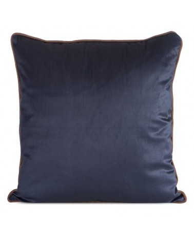 Poszewka velvet 45x45 Fiora 1 granatowa/beżowa Eurofirany