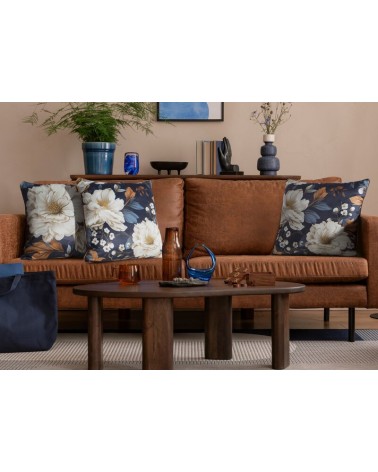 Poszewka velvet 45x45 Fiora 1 granatowa/beżowa Eurofirany