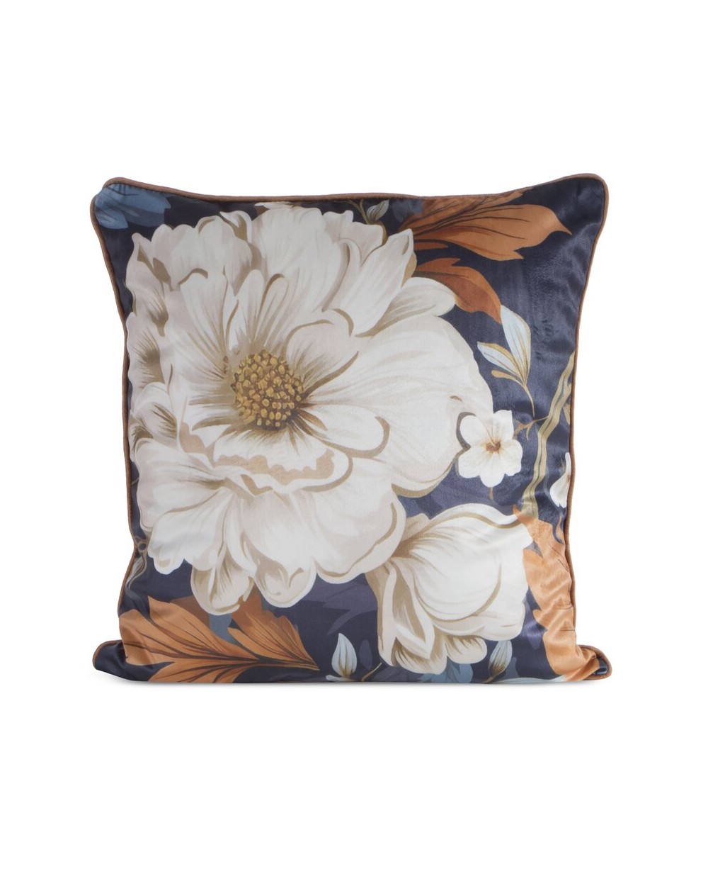 Poszewka velvet 45x45 Fiora 2 granatowa/beżowa Eurofirany