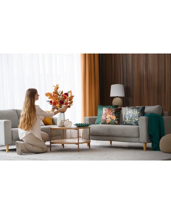 Poszewka velvet 60x60 Gaja 2 ciemnobrązowa Eurofirany