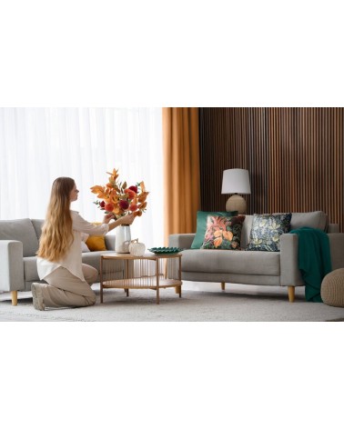 Poszewka velvet 60x60 Gaja 2 czerwona Eurofirany