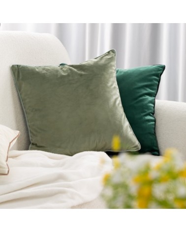 Poszewka velvet 60x60 Gaja 2 szałwiowa Eurofirany