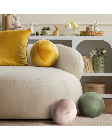Poduszka velvet kula 24cm Gaja 4 kremowa Eurofirany
