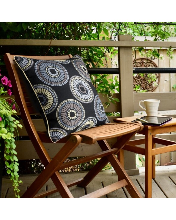 Poszewka ogrodowa 45x45 Garden 19A czarna/beżowa Eurofirany